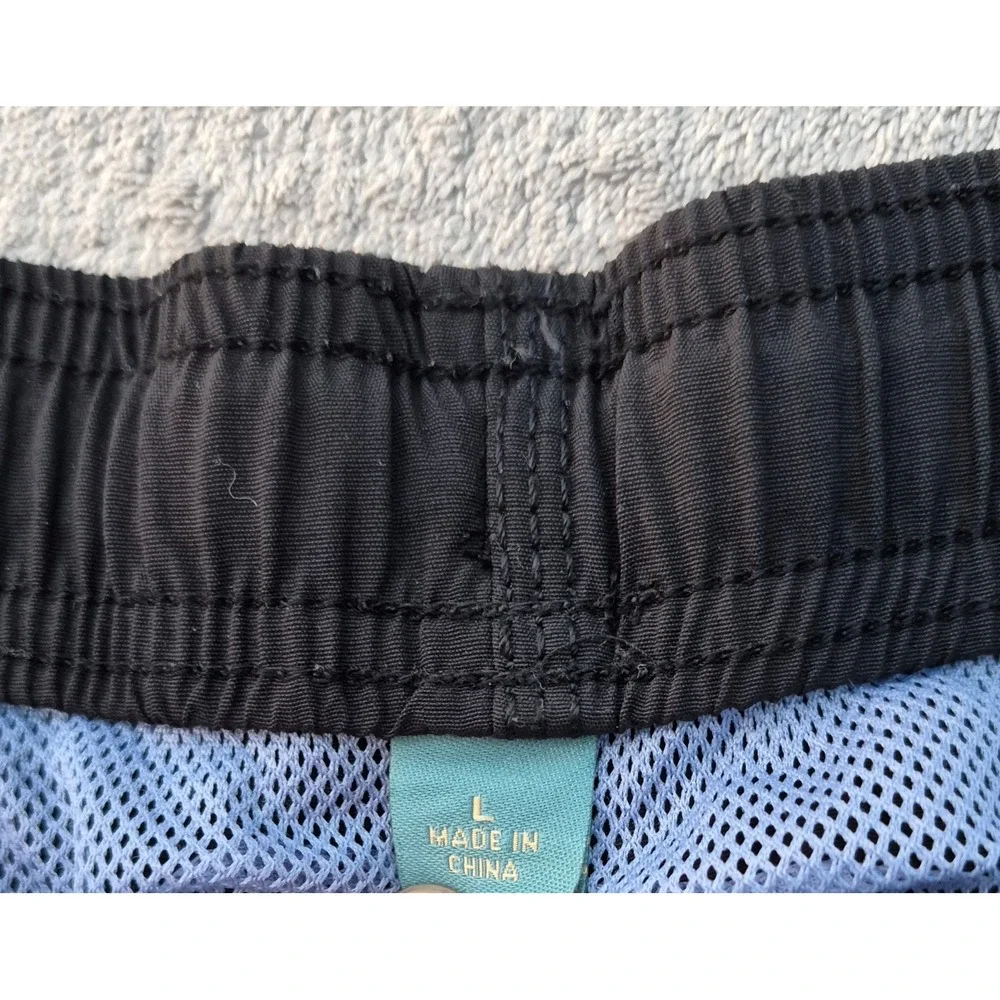 Tommy Bahama Relax Mens Black Swim Trunks Board Shorts Mesh Liner L 5in Inseam